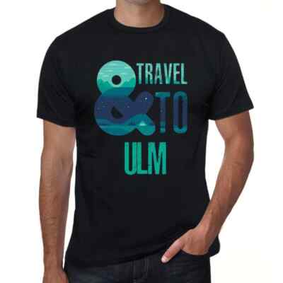 ULTRABASIC Herren T-Shirt Und Reise nach Ulm And Travel To Ulm T-Shirt