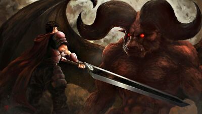 Anime berserk guts sword Play Gaming Mat Desk