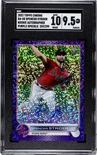 2022 TOPPS CHROME SPENCER STRIDER AUTO RC /299 PURPLE SPECKLE SGC 9.5