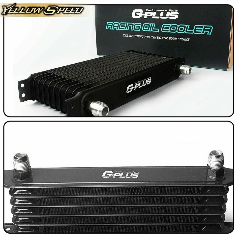 Ajuste para enfriador de aceite de motor AN10 universal de 10 filas + kit adaptador termostato Foto 4 de 4