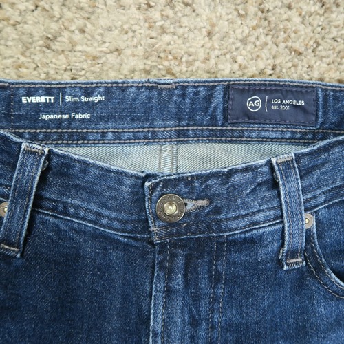 Adriano Goldschmied Jeans Mens 30 Blue AG Everett Slim Straight Japanese 30x32 - Picture 3 of 12