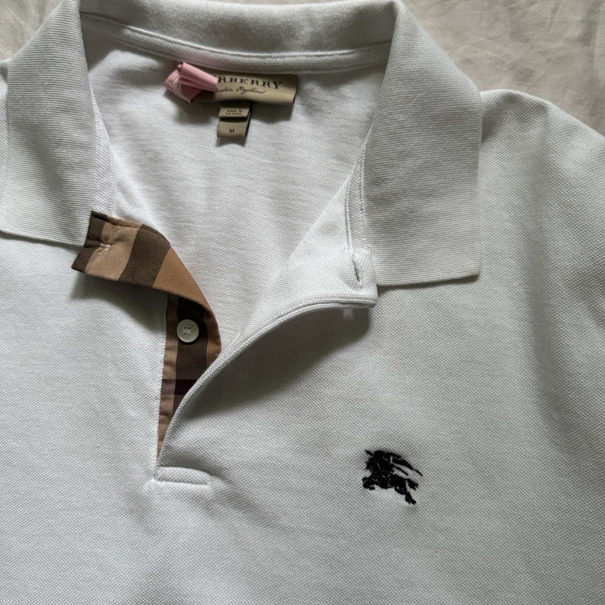 Burberry Polo Shirt Men's Medium Burberry London White Polo Burberry Polo Shirt Men's Medium Burberry London White Polo
