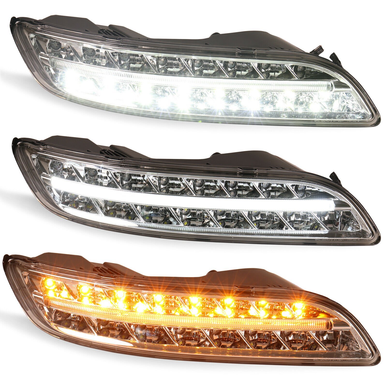 LED Bumper DRL Fog Light Signal Lamp For Porsche 911 997 Carrera 4S GT3 (2005-2009) By ECLOVER