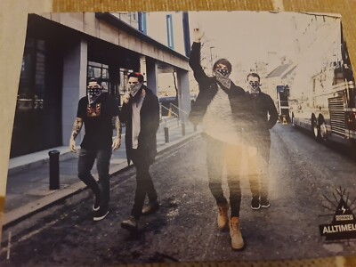 ALL TIME LOW  / BROADSIDE A4 POSTER KERRANG MAGAZINE UK 
