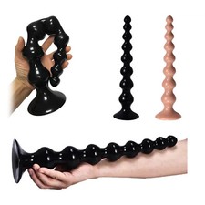 14 INCH EXTRA LONG ANAL BEADS HUGE XXL MONSTER BUTT PLUG LARGE SILICONE SEX TOY
