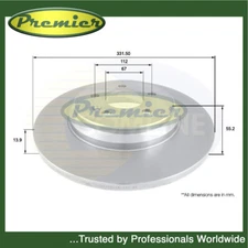 Premier Rear Brake Disc Fits Mercedes M-Class 1998-2005 + Other Models #2