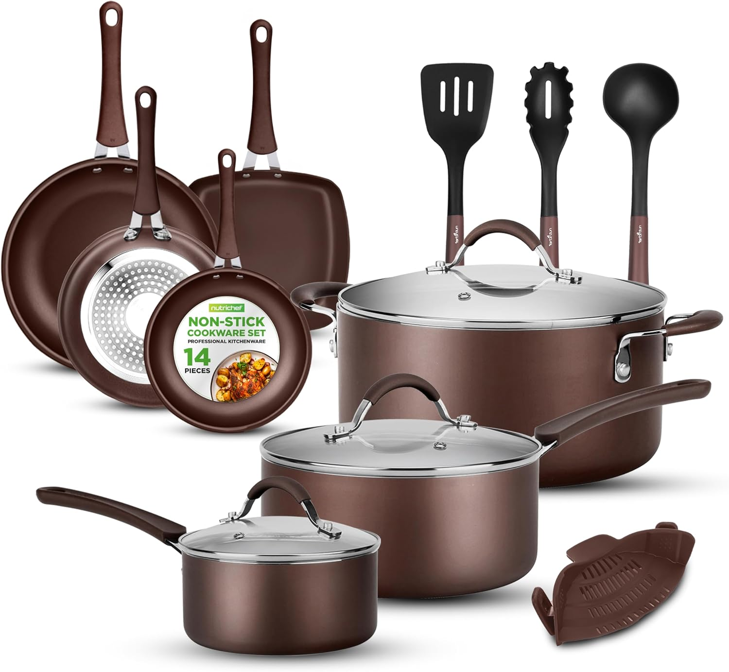 Kitchenware Pots & Pans Set – High-Qualified Basic Kitchen Cookware Set, Non-Sti