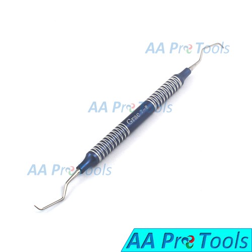 AA Pro: Gracey Curettes 7/8 Periodontal Dental Scalers Color Handle BLUE - Picture 3 of 3