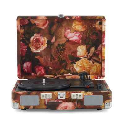 Crosley Cruiser Vinyl Plattenspieler Schallplattenspieler Lautsprecher Retro Aktentasche Floral