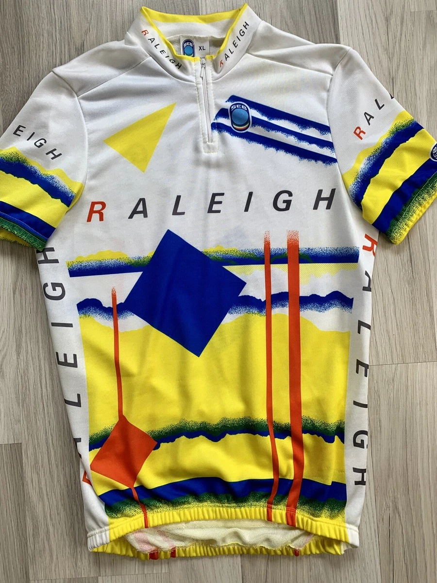 Vintage Cycling Jersey SEB Raleigh Made In Italy Large/Medium