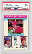 1976 Topps #193 Mike Schmidt NL Homerun Leaders / VG-EX PSA 4 *9655