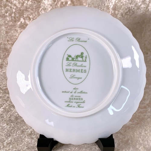 Hermes Paris Butter & Bread Plate Les Pivoines Porcelain Tableware with Box - Picture 10 of 14