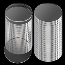 Clear Round Acrylic Disks 3 Inch Circles 1/8" Thick Transparent 60 PCS