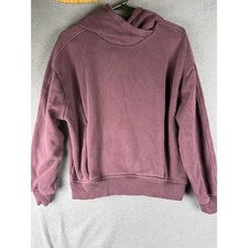 Athleta Cozy Fleece Pullover Sweatshirt Size Small Maroon Purple