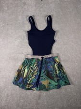 OFFLINE by Aerie Ribbed Cut Out Romper Dress Athletic Blue Womens Size S