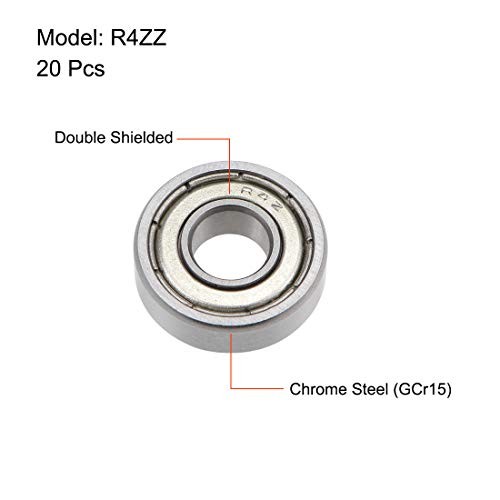 uxcell R168ZZ Deep Groove Ball Bearings 20pcs