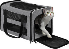 Cat Carrier Soft-Sided Travel Bag for Medium to Large Cats over 15Lbs, Small Dog