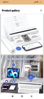 Portable Wireless A4 Printer, Bluetooth Inkless Thermal Printer Android and iOS