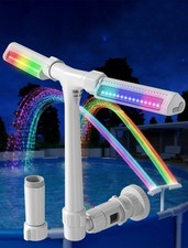 Pool Fountain with 10 Colors Rainbow Lights f...