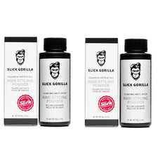 2 x Slick Gorilla Hair Styling Powder 20g Matte Finish, Volumizing & Strong Hold
