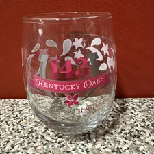 143rd 2017 Kentucky Oaks Stemless Wine Glass  SH3
