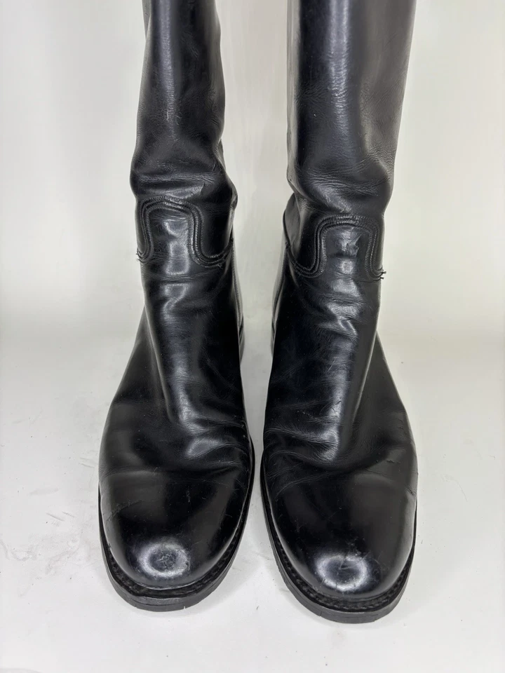 Dehner 靴子男式 12 码高皮革马术骑行美国制造小牛 12.5 英寸 — 第 2/4 张图片