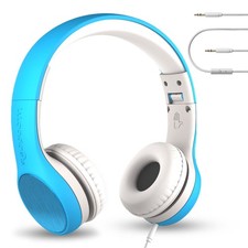 LilGadgets Connect Style On-Ear Kids Headphones with Microphone - Blue