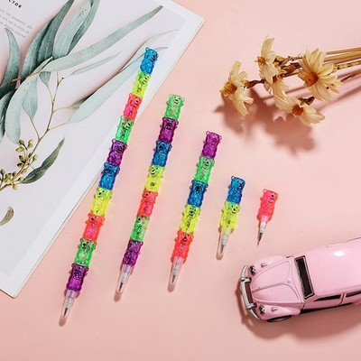 5Pcs Kawaii Cute Little Bear Pencil Non-sharpening Replaceable Cute Pencils Pen