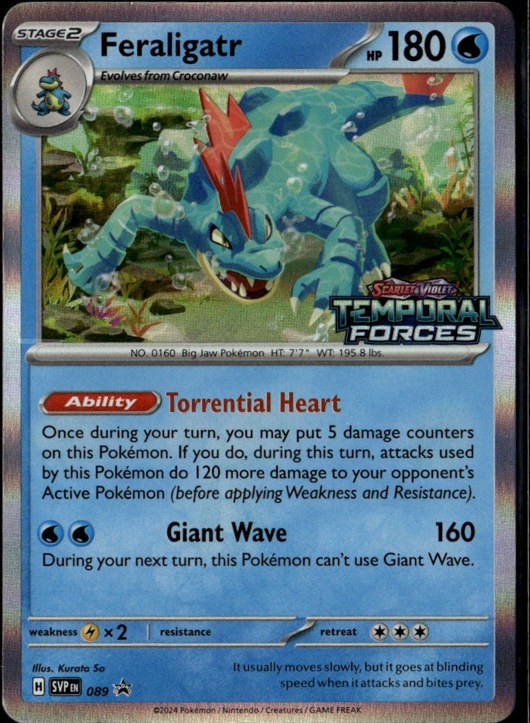 Feraligatr Prerelease Promo SV: Scarlet & Violet Promo Cards 089 Water Holo Poke