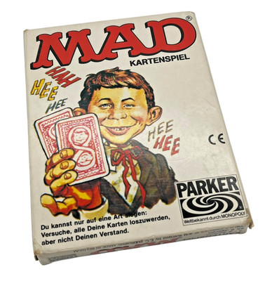 MAD Kartenspiel 1980 Parker komplett Vintage 2 6 Spieler Kult Spiel Retro