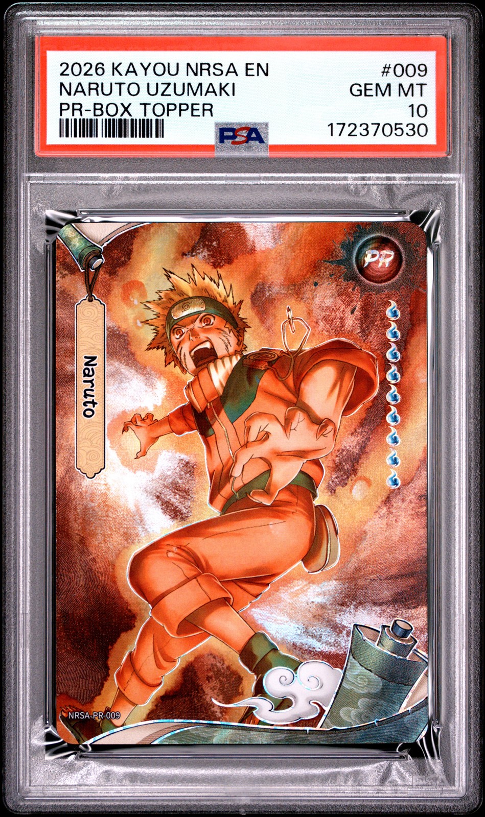 2026 KAYOU NARUTO SMRITI US EXCLUSIVE-BOX TOPPER #009 NARUTO UZUMAKI PSA 10