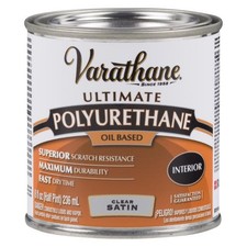 Varathane 242178H Satin Semi-Gloss Oil-Based Polyurethane 1/2 pt. Pack of 4 