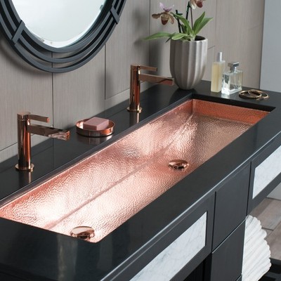 Native Trails CPS408 Trough 48 Bathroom Sink Polished Copper