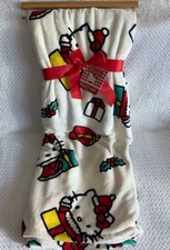 Sanrio Hello Kitty Christmas Tree Plush Oversized Throw Blanket 60"x70"