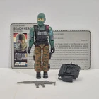 G.I. Joe ARAH Beach Head 1986 Vintage Action Figure Toy & File Card *DAMAGED