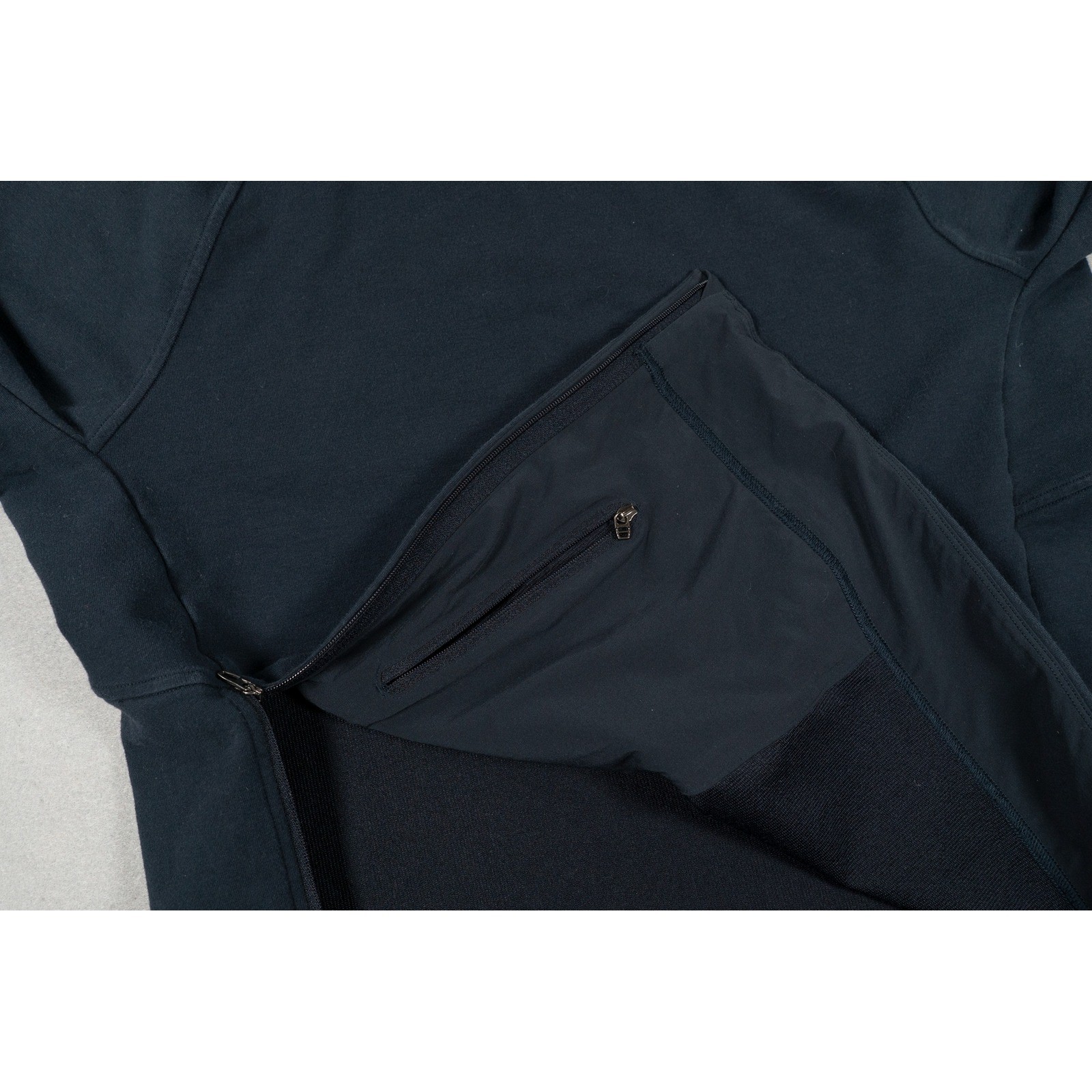 Lululemon City Sweat Crew Pullover Sweatshirt Navy Blue Men Size M Hidden Pocket image 7