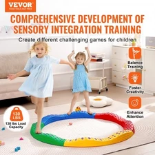 VEVOR Balance Beam Stepping Stones, 8 PCS Toddler Balance Boards Non-Slip Textur