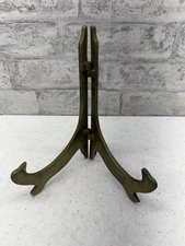 Vintage Brass Easel Display Stand Art Picture Plate Book Holder 7 Inches Tall