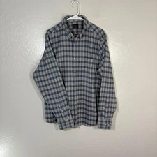 UNTUCKit Shirt Mens XL Blue Gray Archie Slim Fit Button Front Plaid Long Sleeve