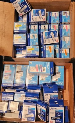 78 PIECE LOT NEW SEALED NIB Genuine BROTHER PTOUCH label  WHOLESALE