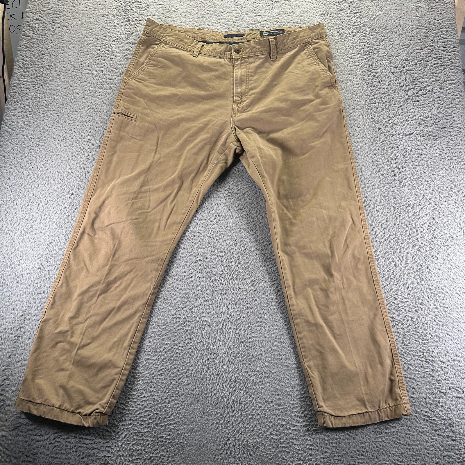 Weatherproof Pant Mens 40x30 Brown Cotton khakis Straight Leg Utility Workwear