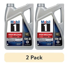 (2 pack) Mobil 1 High Mileage Full Synthetic Motor Oil 10W-30, 5 Quart ,FreeShip