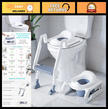 3-in-1 Potty Training Seat with Step Stool  Detachable Seat for Kids, Portable,