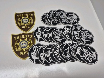 The Walking Dead Rick Grimes Sheriff's Logo Iron-on/Sew-on Embroidered PATCH Lot