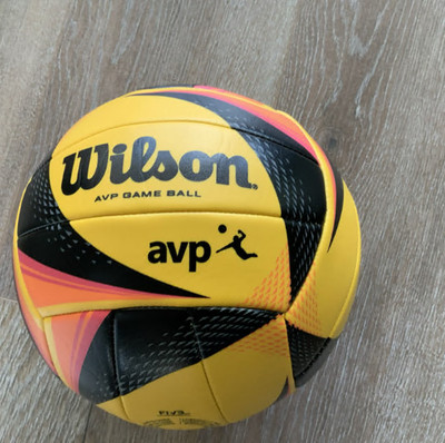 Wilson AVP OptX Game Ball Yellow Black Red - Beach Volleyball Official Style New