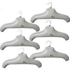 Inflatable Hangers for Travel X 6 in White Round Shoulder for Hand Wash Laund...