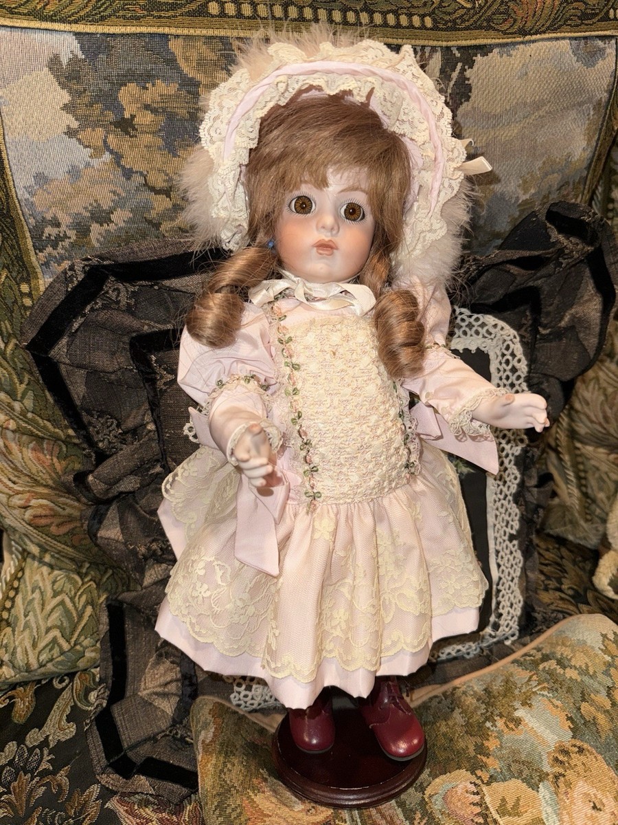 Vintage Porcelain 16” Reproduction of Antique French Bru Jne Doll
