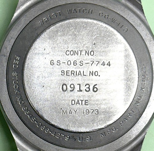 Vintage Benrus Edelstahl GG-W-113 US Military Herrenuhr Vietnam Mai 1973 - Bild 11 von 12