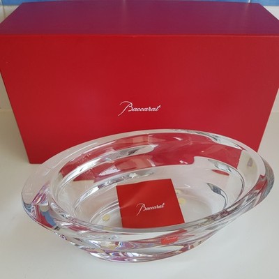 Vintage Baccarat Zinzin Wave Schale Kristall Französisch Deko Design Kunst 28cm 3kg