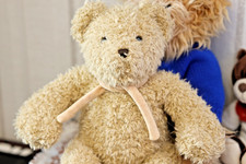 Vintage style beige Teddy Bear Plush, Articulated, Movable Arms and Legs, 33cm
